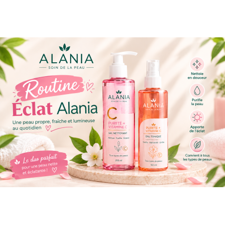 Routine Éclat Alania Gel Nettoyant Alania + Eau Tonique Alania
